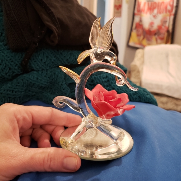 Hummingbird Glass Figurine - Picture 4 of 7